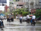 Flooded streets in Mandalay